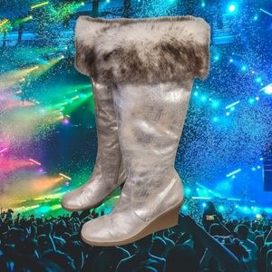 Funky Silver Boots by Victoria's Secret